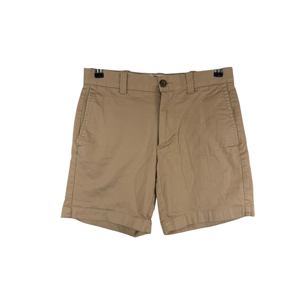 J.Crew Khaki Chino Shorts Tan 7 Inch Inseam Size 28 Mens Womens Unisex